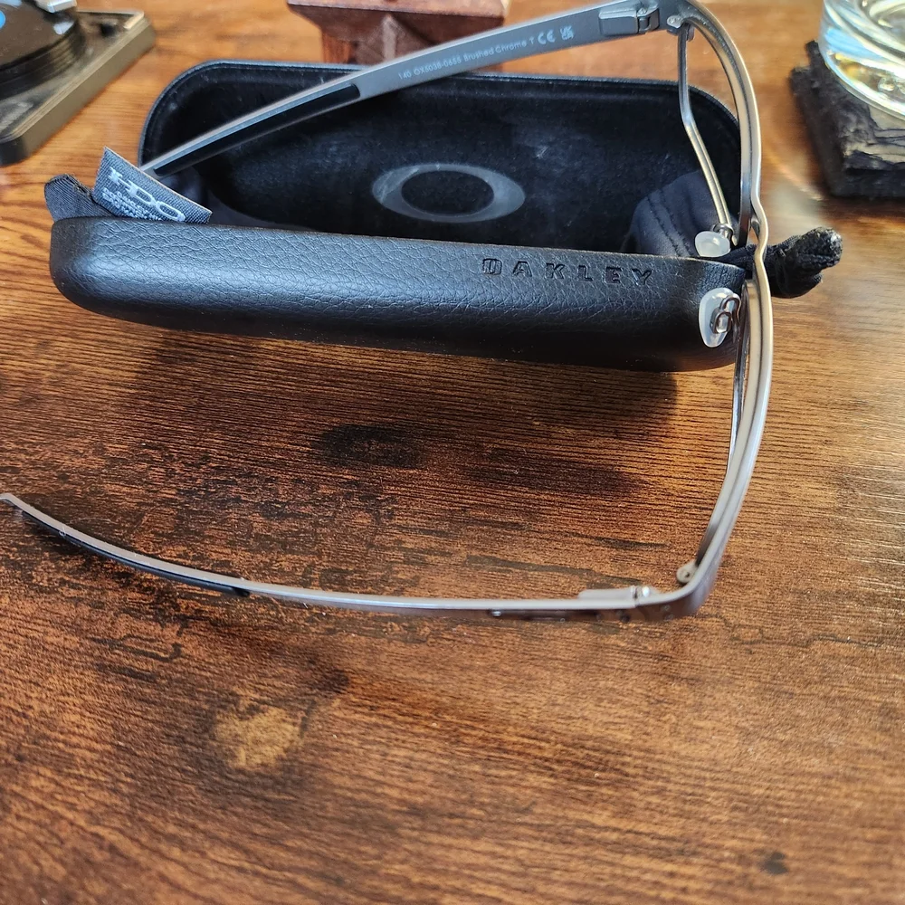 Oakley Matte Gunmetal/Black Metal Prescription Eyeglass Frames